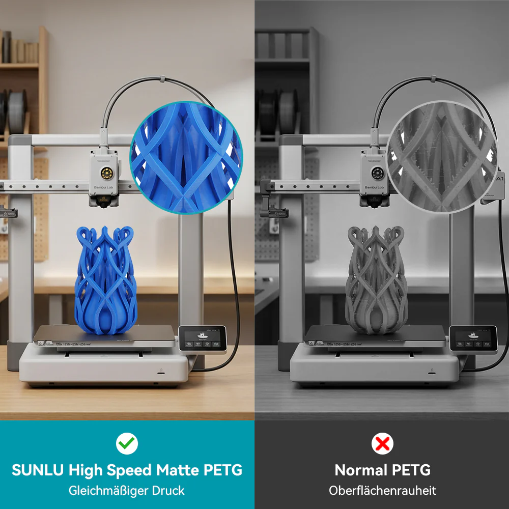 [MOQ: 3 Rollen] High Speed Matte PETG 3D Drucker Filament 1KG - Image 6