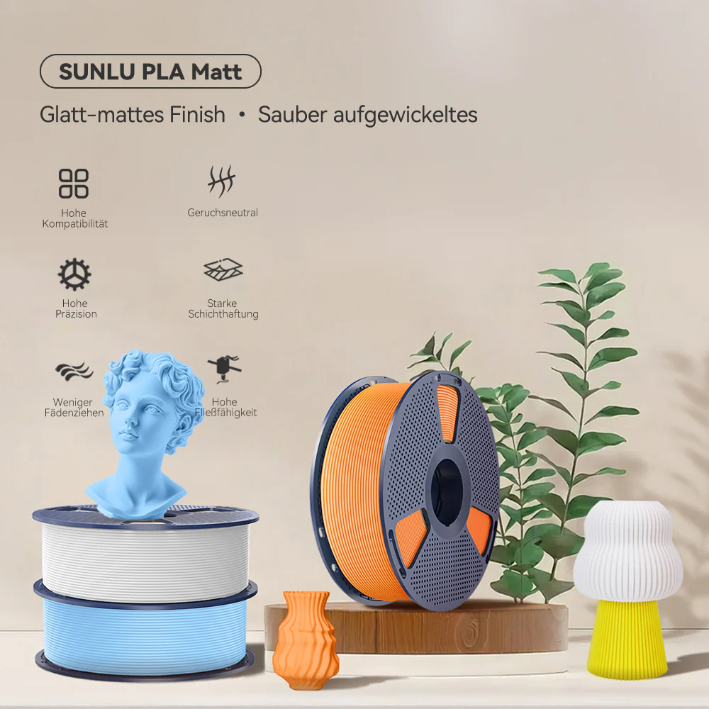 [MOQ: 3 Rollen] PLA Matte Filament 1KG - Image 3