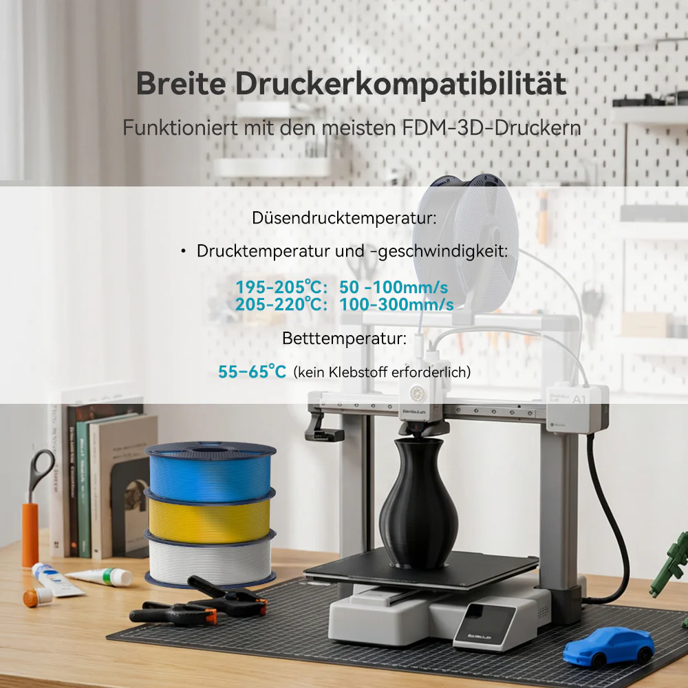 [MOQ: 3 Rollen] PLA+ 2.0, Verbessertes PLA+(PLA Plus), 3D Drucker Filament 1KG - Image 6