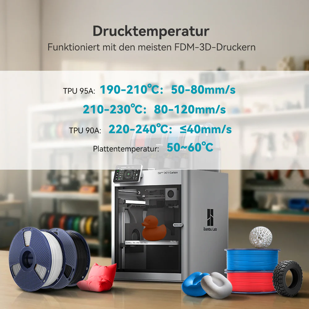 [MOQ 3 Rolle] TPU 90A/95A Filament 1KG - Image 7