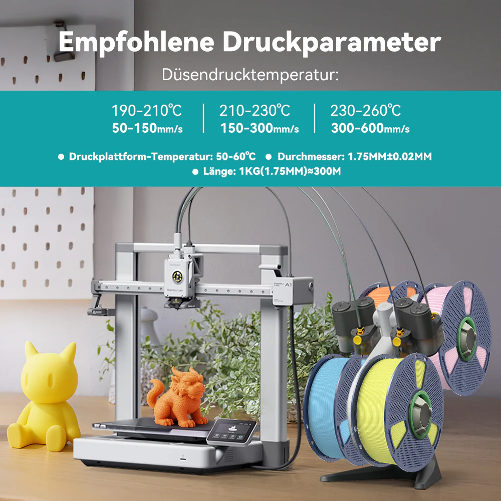 [MOQ: 3 Rollen] High Speed Matte PLA, Hohe Geschwindigkeit Matte PLA 3D Drucker Filament 1KG - Image 5