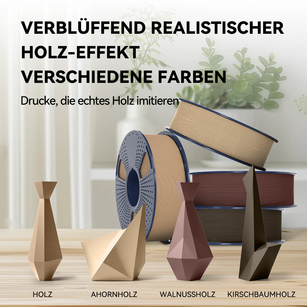 [MOQ: 3 Rollen] Optimiertes Holz PLA 3D Drucker Filament 1KG, optimierte und verbesserte Holzstruktur - Image 3