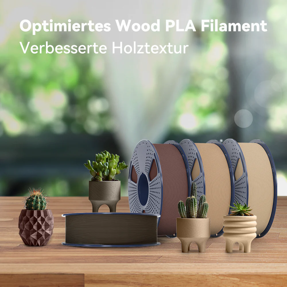 [MOQ: 3 Rollen] Optimiertes Holz PLA 3D Drucker Filament 1KG, optimierte und verbesserte Holzstruktur - Image 8