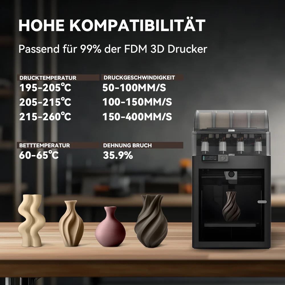 [MOQ: 3 Rollen] Optimiertes Holz PLA 3D Drucker Filament 1KG, optimierte und verbesserte Holzstruktur - Image 9