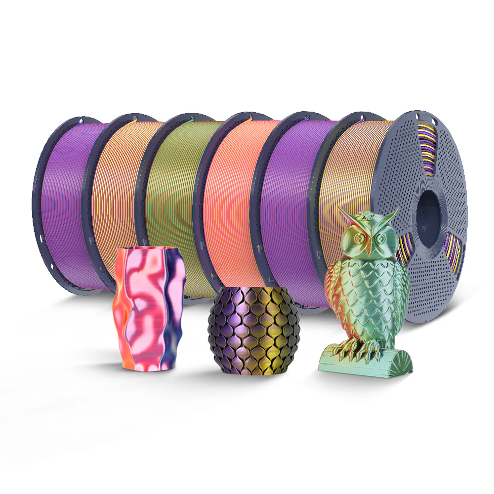 [MOQ: 3 Rollen] Multi-Color SILK (Zweifarbig, Dreifarbig, Vierfarbig) Filament 1KG - Image 11