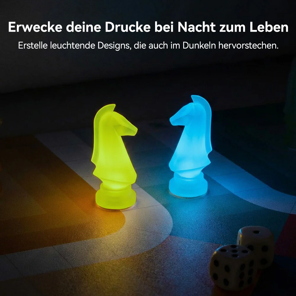 [MOQ: 3 Rollen] PETG Glow in The Dark (leuchtend) 3D Drucker Filament 1KG - Image 4