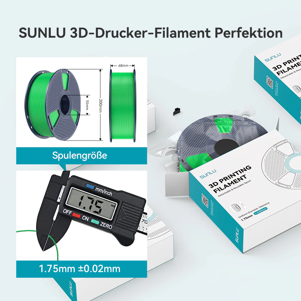[MOQ: 3 Rollen] PETG Glow in The Dark (leuchtend) 3D Drucker Filament 1KG - Image 7