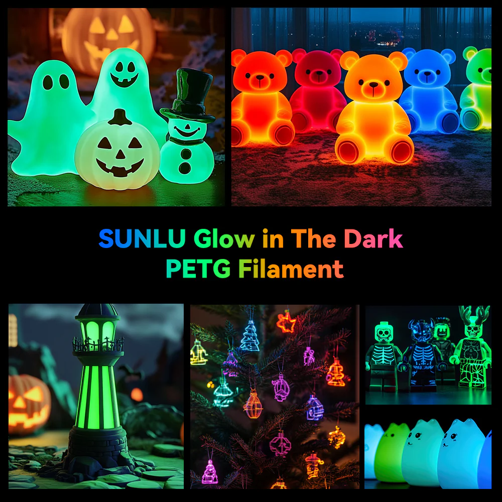 [MOQ: 3 Rollen] PETG Glow in The Dark (leuchtend) 3D Drucker Filament 1KG - Image 9
