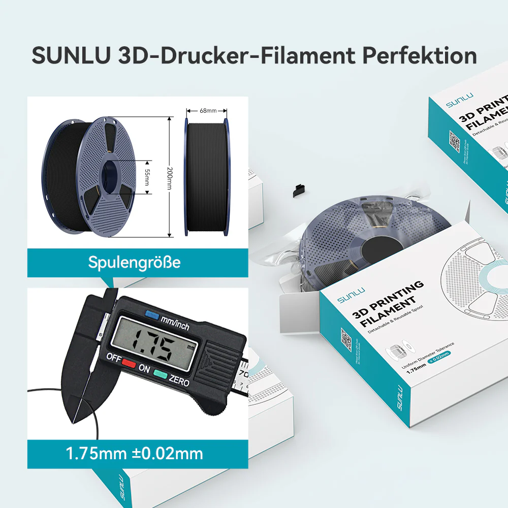 PLA-CF (PLA-Kohlefaser) 3D Drucker Filament 1KG - Image 11