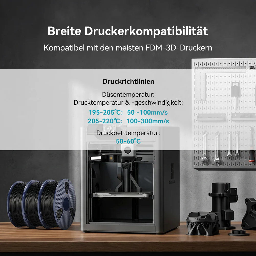 PLA-CF (PLA-Kohlefaser) 3D Drucker Filament 1KG - Image 6