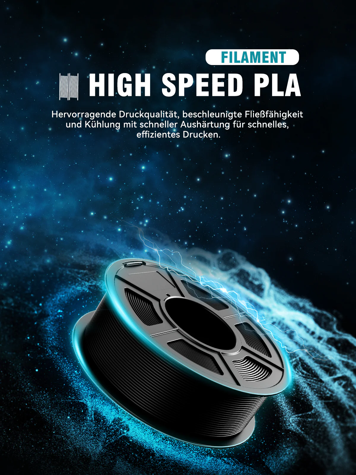 HSPLA,Hochgeschwindigkeit PLA 3KG Große Spule 3D Drucker Filament 3KG - Image 3