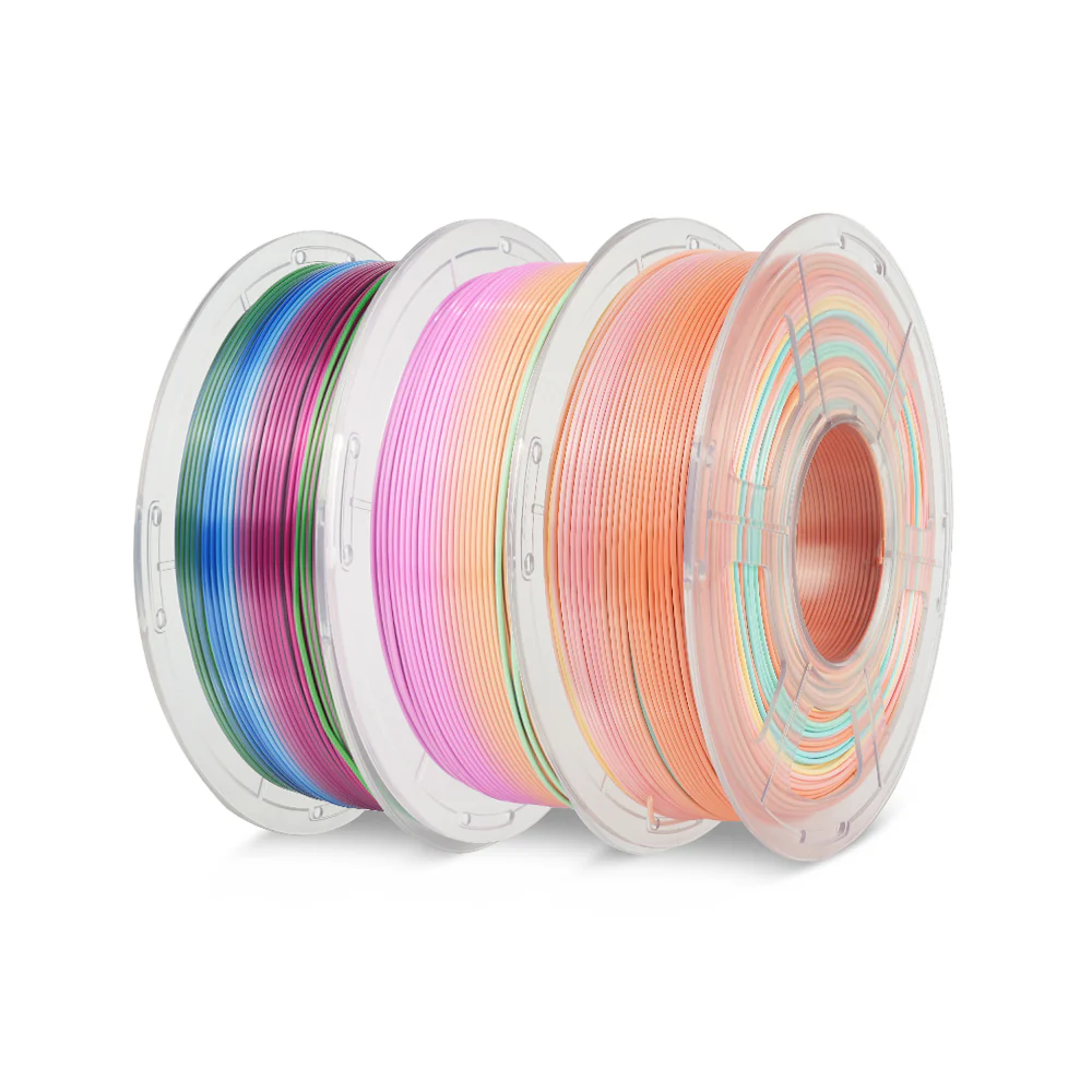 [MOQ 2 Sätze] PLA, PLA+, PLA Meta, PLA Matte, Rainbow, Multi-color Silk 3KG Mehrfarbiges Filament Bündel - Image 59