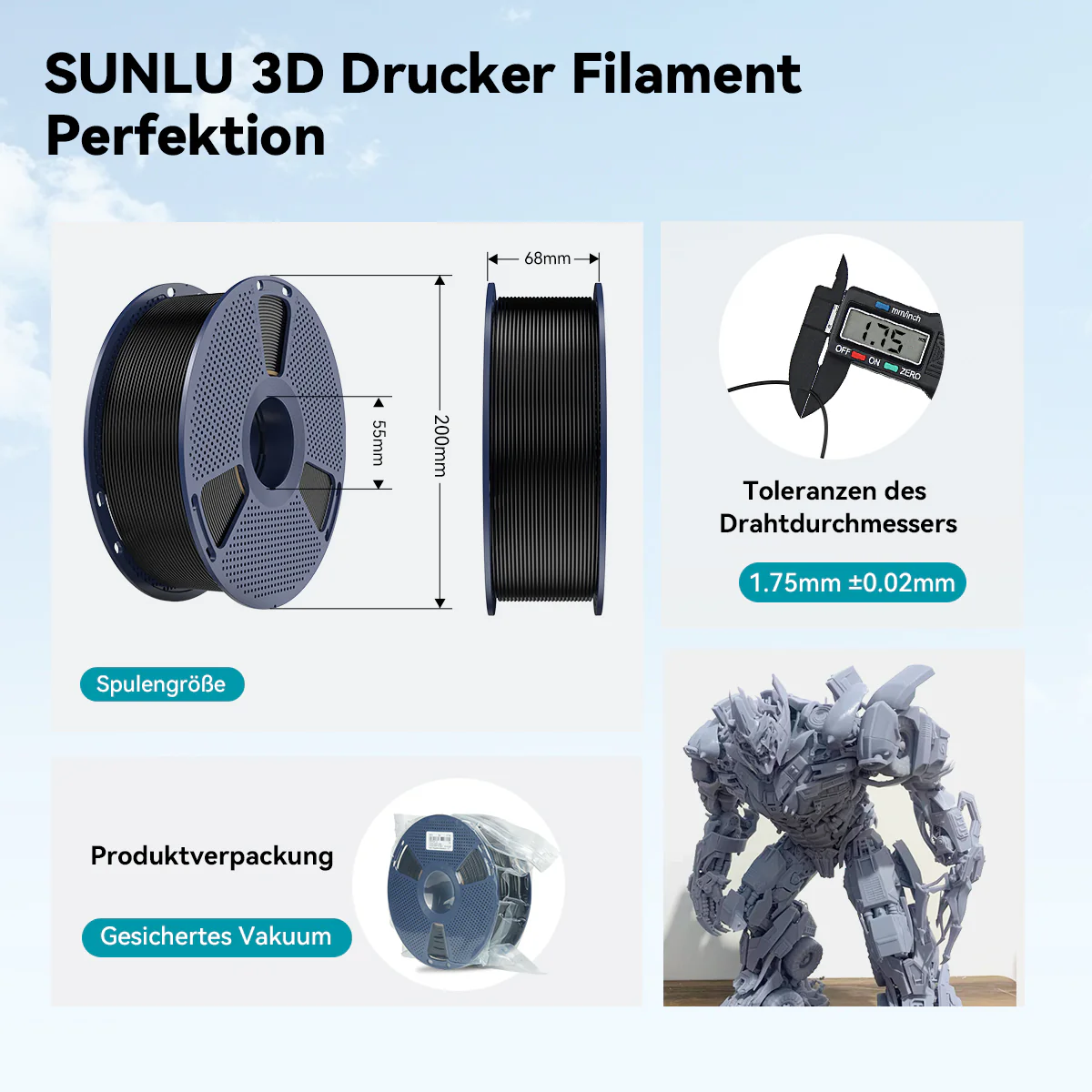 [MOQ: 3 Rollen] PLA+ (PLA PLUS) Filament 1KG - Image 10