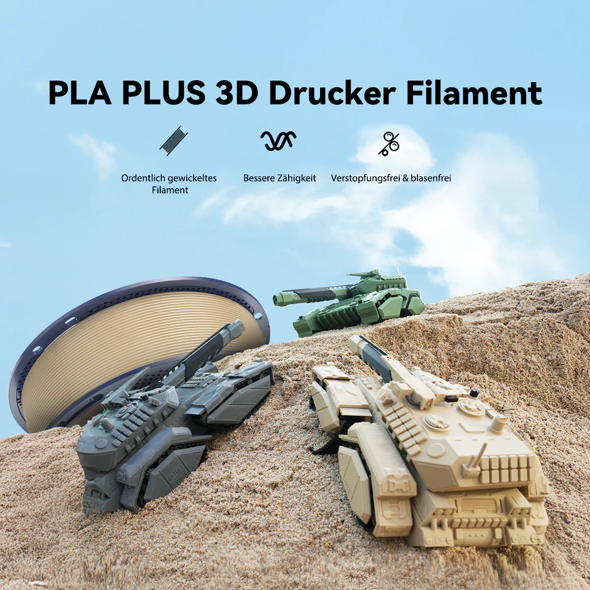 [MOQ: 3 Rollen] PLA+ (PLA PLUS) Filament 1KG - Image 6
