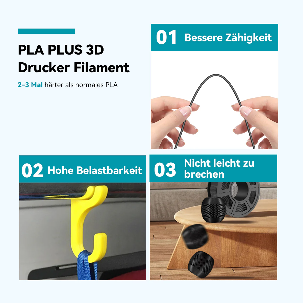 [MOQ: 3 Rollen] PLA+ (PLA PLUS) Filament 1KG - Image 11
