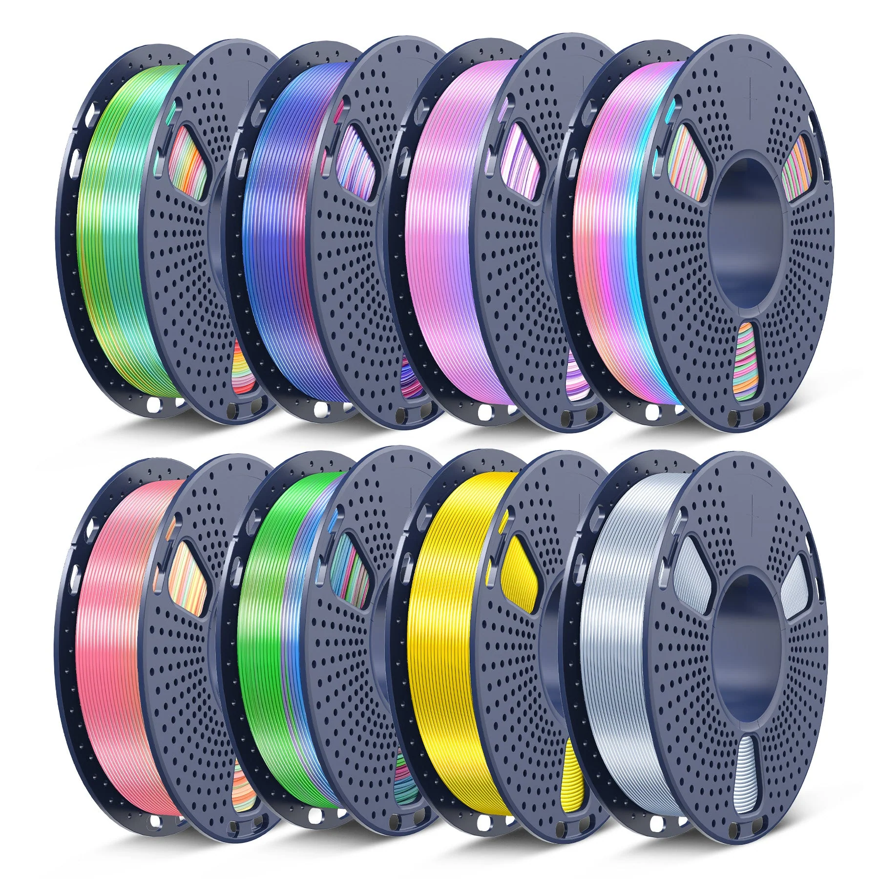 250g PLA, PLA+, PLA+2.0, PLA Meta Filament Bundle, 250g*8 Rollen Mehrfarbiges Filament-Bundle - Image 15