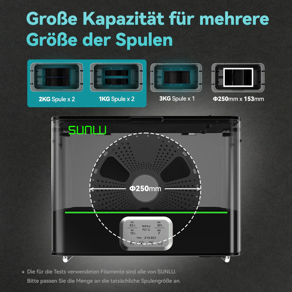 [15 % Rabatt] SUNLU FilaDryer E2, Bis zu 110℃, Professionelles Trocknen und Tempern, Geboren für technische 3D Druck Filamente - Image 11