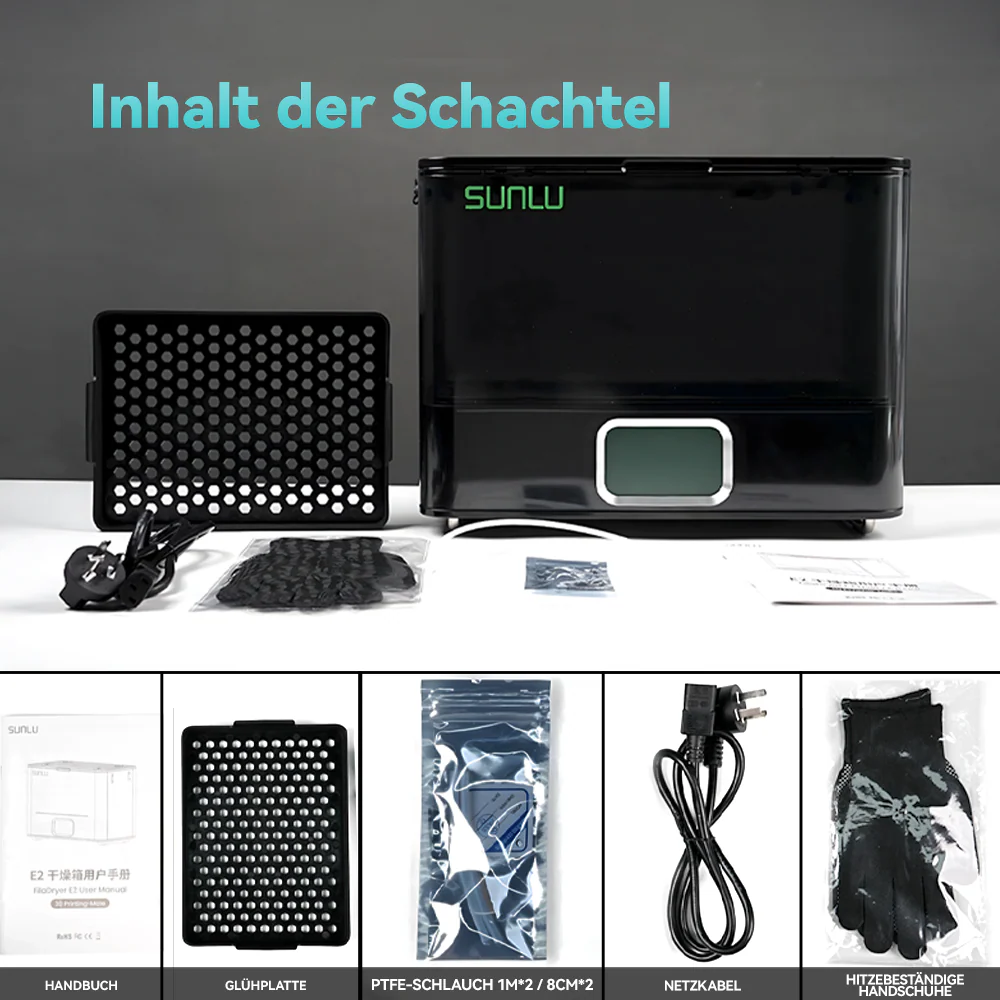 [15 % Rabatt] SUNLU FilaDryer E2, Bis zu 110℃, Professionelles Trocknen und Tempern, Geboren für technische 3D Druck Filamente - Image 16