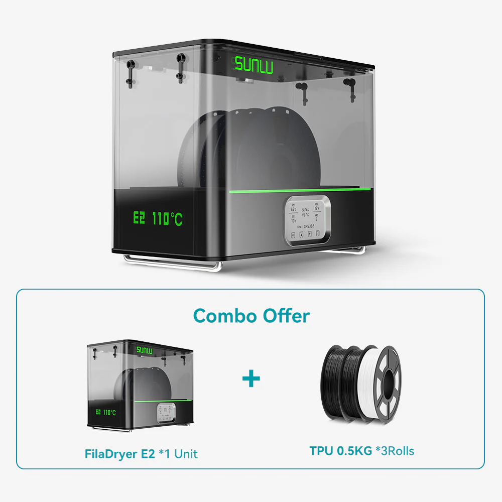 [15 % Rabatt] SUNLU FilaDryer E2, Bis zu 110℃, Professionelles Trocknen und Tempern, Geboren für technische 3D Druck Filamente - Image 29