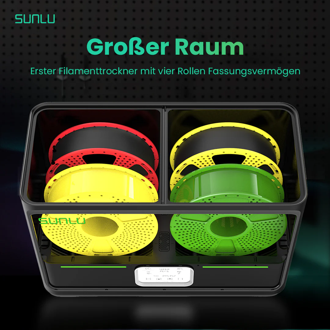 [15 % Rabatt] SUNLU FilaDryer S4, Temperaturausgleich und hoher Wirkungsgrad - Image 3