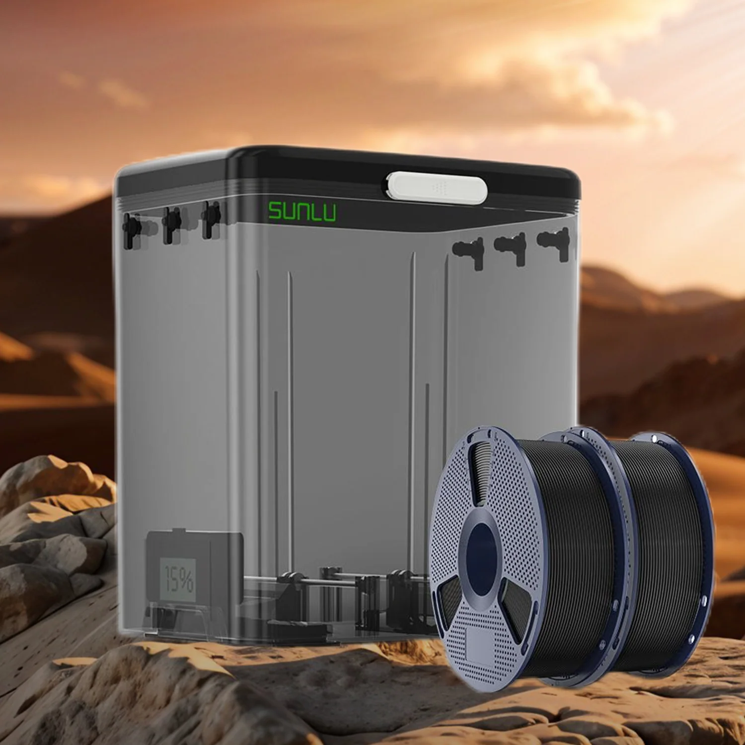 [15 % Rabatt] SUNLU FilaDryer SP2, 2-in-1 Filament Trockner kombiniert mit Aufbewahrungsbox, bis zu 70℃(158°F) Trocknung und nahtlose Lagerung, kompatibel mit Spulengröße 1kg×2 oder 2kg×1 oder 3kg×1 - Image 14