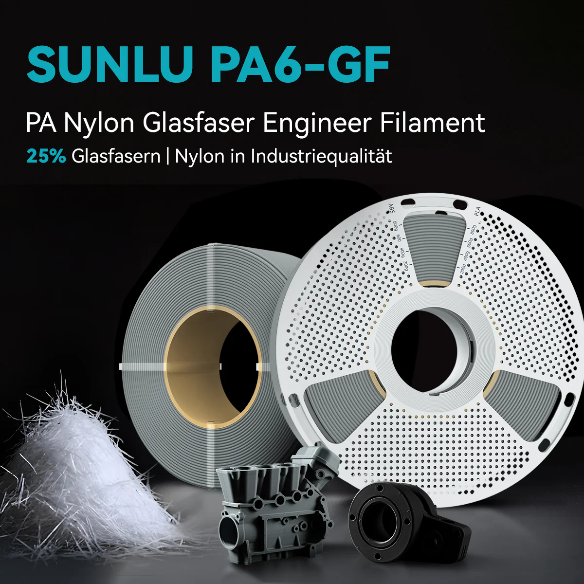 [15 % Rabatt] Nylon-6 Glasfaser (PA6-GF) 3D Drucker Filament - Image 4