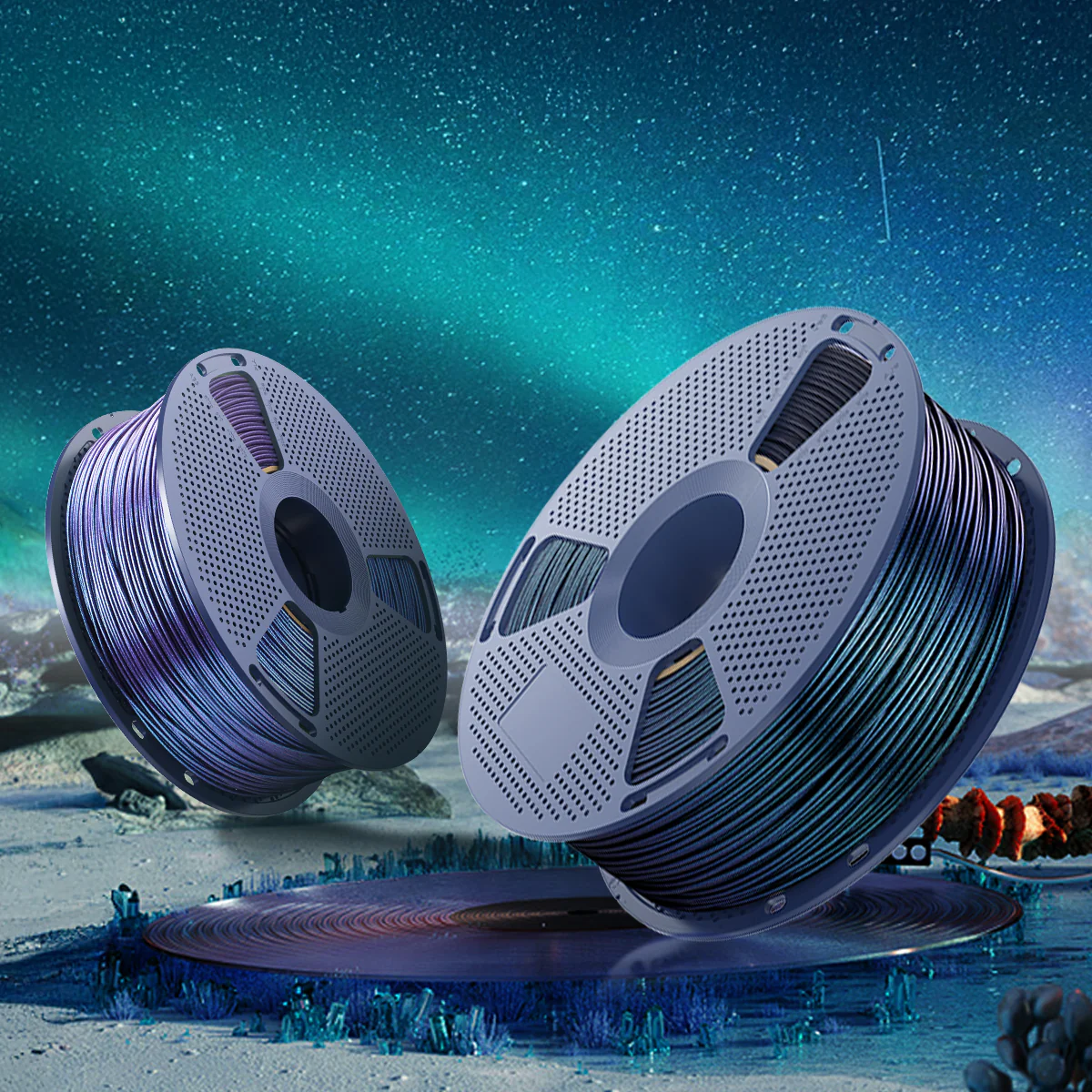 SUNLU PLA Galaxy Ästhetisches Filament 1KG, Farbwechselndes PLA-Filament, Funkelndes Ultrafines Perlmuttpulver - Image 14
