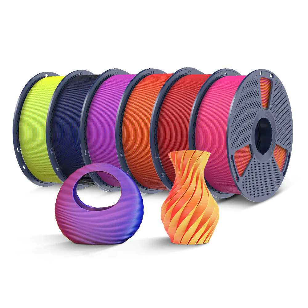 [MOQ: 3 Rollen] PLA Matte Dual-Color 3D-Drucker Ästhetik-Filament 1KG, Nahtlose Zwei-Farb-Effekte & Weiches Matt-Finish - Image 16