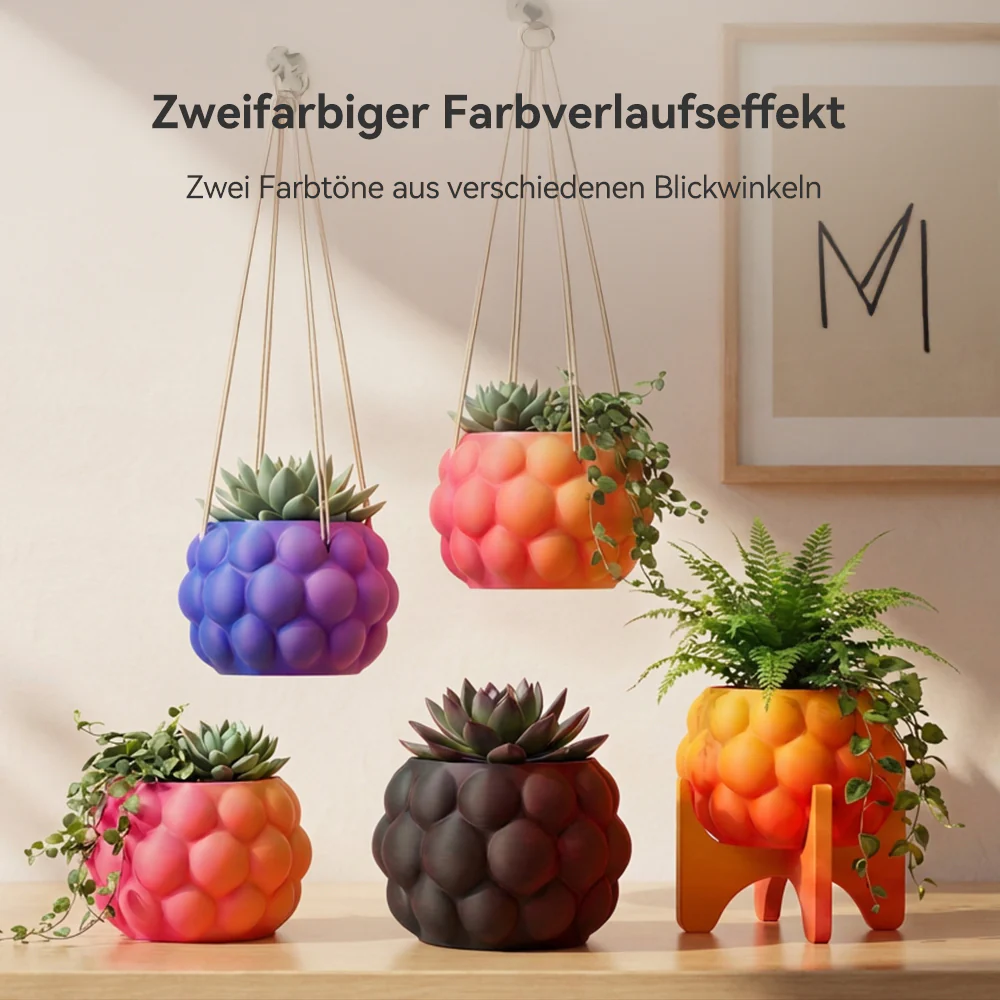 [MOQ: 3 Rollen] PLA Matte Dual-Color 3D-Drucker Ästhetik-Filament 1KG, Nahtlose Zwei-Farb-Effekte & Weiches Matt-Finish - Image 3