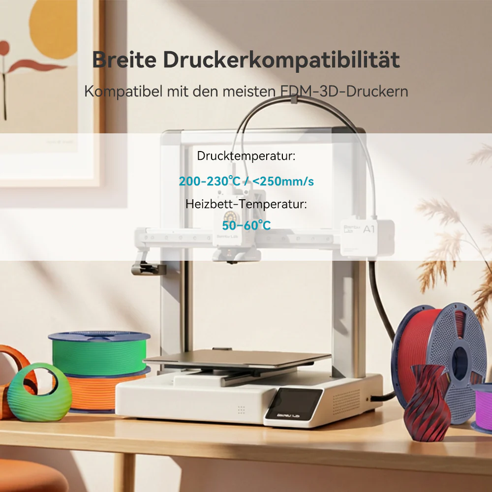 [MOQ: 3 Rollen] PLA Matte Dual-Color 3D-Drucker Ästhetik-Filament 1KG, Nahtlose Zwei-Farb-Effekte & Weiches Matt-Finish - Image 7