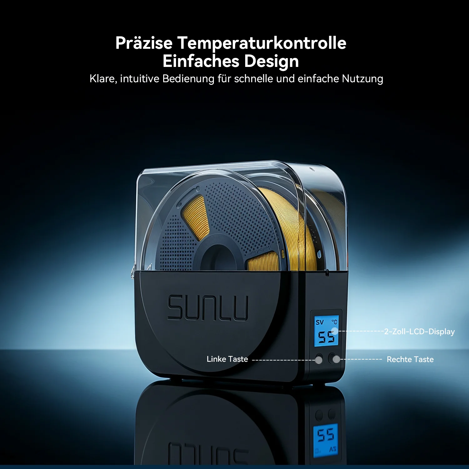 [15 % Rabatt] SUNLU S1 Plus Filament trockner für feuchtes Filament beim 3D-Druck - Image 3