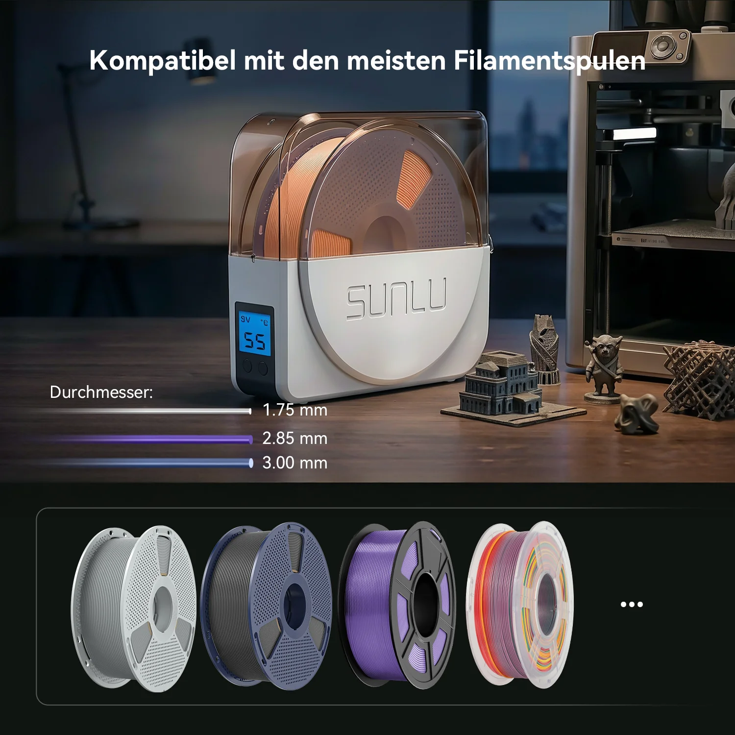 [15 % Rabatt] SUNLU S1 Plus Filament trockner für feuchtes Filament beim 3D-Druck - Image 7